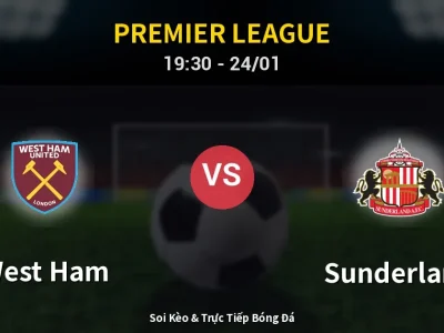 Soi Kèo West Ham vs Sunderland – 19:30 24/01 | Nhận Định, Dự Đoán Tỷ Số