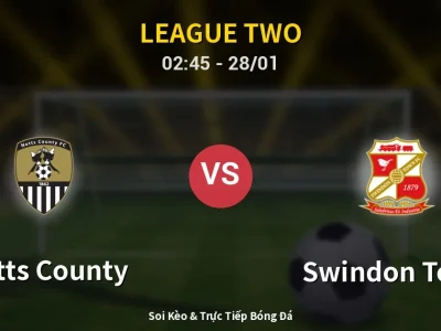 Kết Quả: Notts County 2-1 Swindon Town – Highlight & Bàn Thắng | League Two