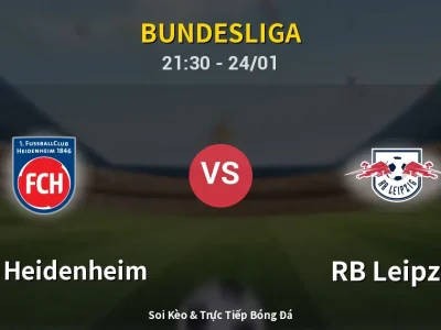 Soi Kèo 1. FC Heidenheim vs RB Leipzig – 21:30 24/01 | Nhận Định, Dự Đoán Tỷ Số