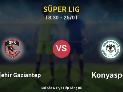 Kết Quả: Gazişehir Gaziantep 1-1 Konyaspor – Highlight & Bàn Thắng | Süper Lig