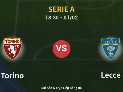 Kết Quả: Torino 1-0 Lecce – Highlight & Bàn Thắng | Serie A