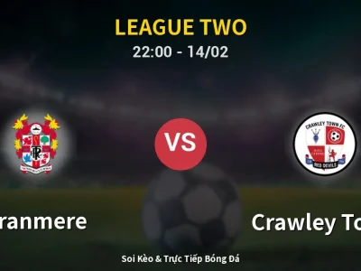 Soi Kèo Tranmere vs Crawley Town – 22:00 14/02 | Nhận Định, Dự Đoán Tỷ Số