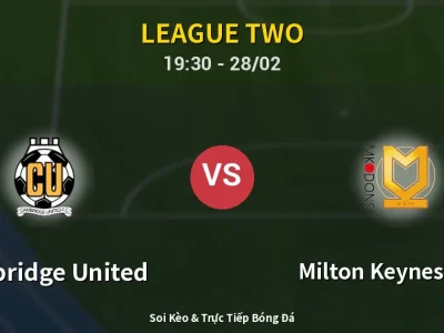 Soi Kèo Cambridge United vs Milton Keynes Dons – 19:30 28/02 | Nhận Định, Dự Đoán Tỷ Số