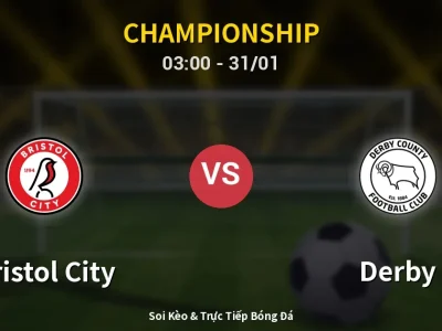 Kết Quả: Bristol City 0-5 Derby – Highlight & Bàn Thắng | Championship