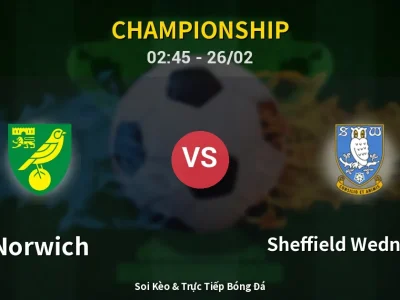 Kết Quả: Norwich 2-0 Sheffield Wednesday – Highlight & Bàn Thắng | Championship