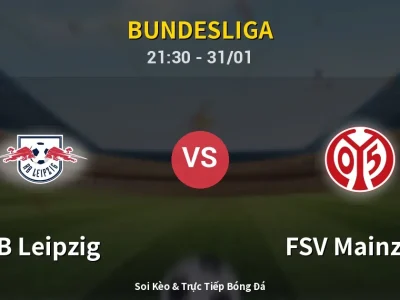 🔴 Trực Tiếp: RB Leipzig 0-0 FSV Mainz 05 – Link Xem Bundesliga (Full HD)
