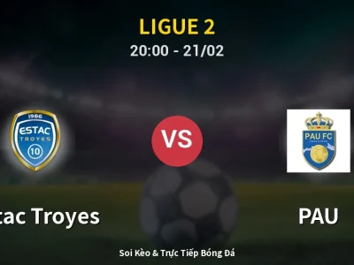 Kết Quả: Estac Troyes 4-3 PAU – Highlight & Bàn Thắng | Ligue 2