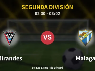 Kết Quả: Mirandes 2-1 Malaga – Highlight & Bàn Thắng | Segunda División