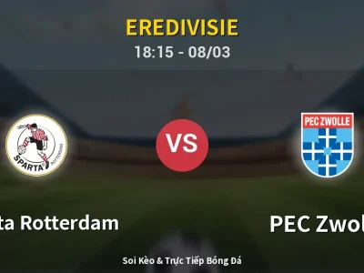 Kết Quả: Sparta Rotterdam 1-1 PEC Zwolle – Highlight & Bàn Thắng | Eredivisie