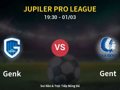 Kết Quả: Genk 3-0 Gent – Highlight & Bàn Thắng | Jupiler Pro League