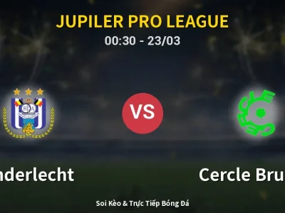 Kết Quả: Anderlecht 2-3 Cercle Brugge – Highlight & Bàn Thắng | Jupiler Pro League