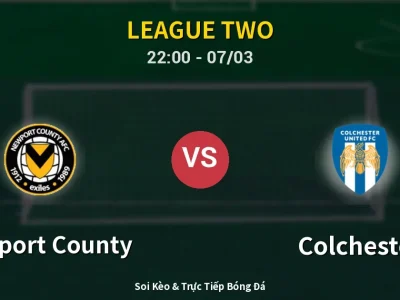 Soi Kèo Newport County vs Colchester – 22:00 07/03 | Nhận Định, Dự Đoán Tỷ Số