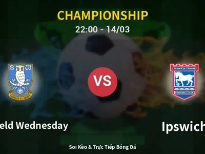 Soi Kèo Sheffield Wednesday vs Ipswich – 22:00 14/03 | Nhận Định, Dự Đoán Tỷ Số