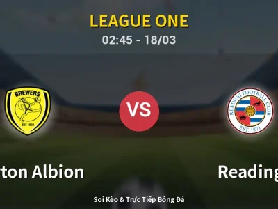 Kết Quả: Burton Albion 1-2 Reading – Highlight & Bàn Thắng | League One