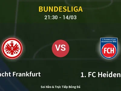 🔴 Trực Tiếp: Eintracht Frankfurt 0-0 1. FC Heidenheim – Link Xem Bundesliga (Full HD)
