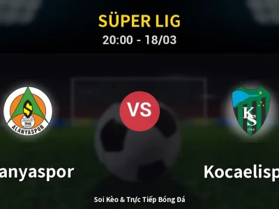 Kết Quả: Alanyaspor 5-0 Kocaelispor – Highlight & Bàn Thắng | Süper Lig