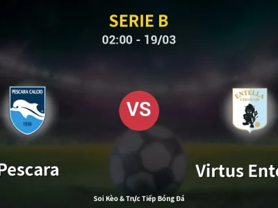 Kết Quả: Pescara 3-0 Virtus Entella – Highlight & Bàn Thắng | Serie B