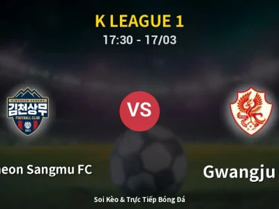 Kết Quả: Gimcheon Sangmu FC 1-1 Gwangju FC – Highlight & Bàn Thắng | K League 1