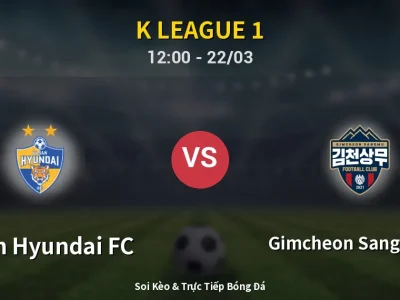 Kết Quả: Ulsan Hyundai FC 0-0 Gimcheon Sangmu FC – Highlight & Bàn Thắng | K League 1