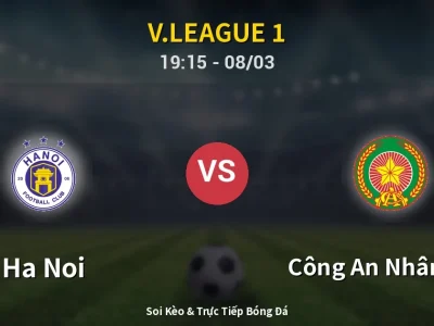 🔴 Trực Tiếp: Ha Noi 2-0 Công An Nhân Dân – Link Xem V.League 1 (Full HD)