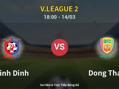 Soi Kèo Binh Dinh vs Dong Thap – 18:00 14/03 | Nhận Định, Dự Đoán Tỷ Số