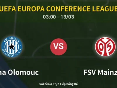 Kết Quả: Sigma Olomouc 0-0 FSV Mainz 05 – Highlight & Bàn Thắng | UEFA Europa Conference League