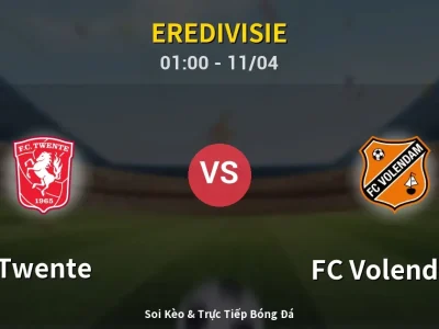 🔴 Trực Tiếp: Twente 2-0 FC Volendam – Link Xem Eredivisie (Full HD)