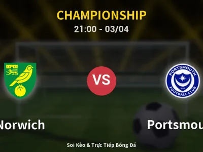 🔴 Trực Tiếp: Norwich 1-0 Portsmouth – Link Xem Championship (Full HD)