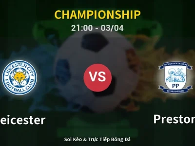 🔴 Trực Tiếp: Leicester 2-2 Preston – Link Xem Championship (Full HD)