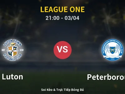 🔴 Trực Tiếp: Luton 2-1 Peterborough – Link Xem League One (Full HD)