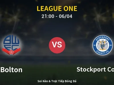 Soi Kèo Bolton vs Stockport County – 21:00 06/04 | Nhận Định, Dự Đoán Tỷ Số