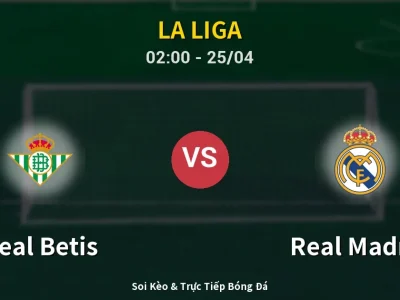 Soi Kèo Real Betis vs Real Madrid – 02:00 25/04 | Nhận Định, Dự Đoán Tỷ Số
