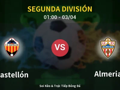 Kết Quả: Castellón 2-0 Almeria – Highlight & Bàn Thắng | Segunda División