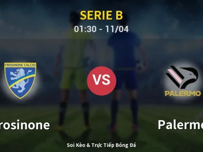 🔴 Trực Tiếp: Frosinone 0-0 Palermo – Link Xem Serie B (Full HD)
