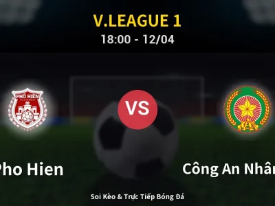 🔴 Trực Tiếp: Pho Hien 1-1 Công An Nhân Dân – Link Xem V.League 1 (Full HD)