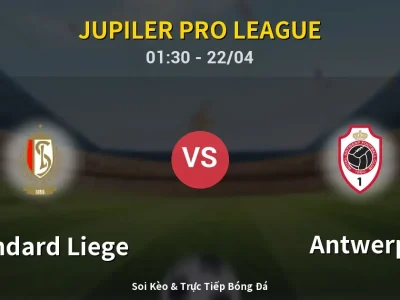 Kết Quả: Standard Liege 1-2 Antwerp – Highlight & Bàn Thắng | Jupiler Pro League
