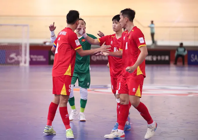 ĐT futsal Việt Nam đã có sự khởi đầu xuôi tại VCK futsal châu Á 2026. Ảnh - Phan Hồng