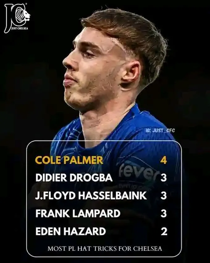 Cole Palmer kỷ niệm 100 trận cho Chelsea bằng hat-trick