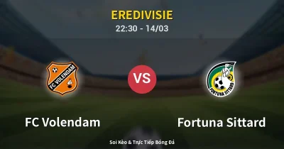 FC Volendam vs Fortuna Sittard 14/03
