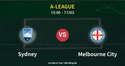 Sydney vs Melbourne City 17/03