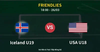 Iceland U19 vs USA U18 26/03