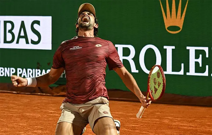 Valentin Vacherot, tay vợt chủ nhà Monaco, tạo nên cơn địa chấn tại Monte Carlo Masters 2026. Ảnh: ATP
